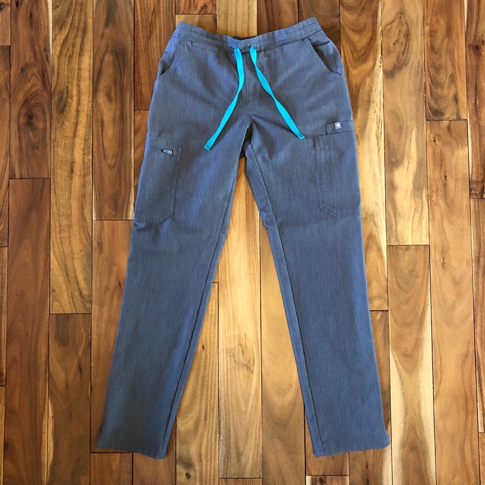 FIGS XS yola skinny scrub pants - graphite